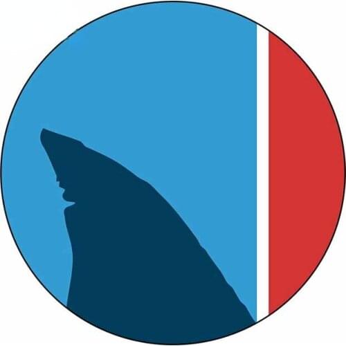 13cm x 12.8cm for SHARK CIRCLE Car Sticker Surfboard Fine DIY Refrigerator Decoration Scratch Proof Waterproof Decal