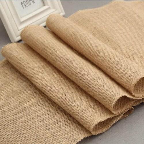 Banquet Restaurant Vintage Jute Table Runner Burlap Rustic Shabby Burlap Table Runner Wedding Holiday Party Event Decoration