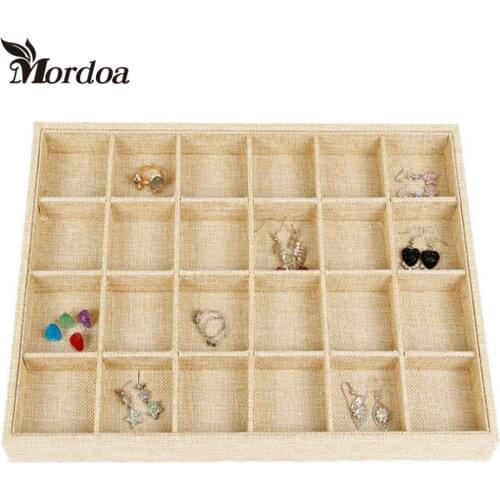 Free Shipping Jewelry Display Case All Sorts of Small Adorn Article Can be Placed Dish Show Case jewelry Show Box 24 Girds Tray