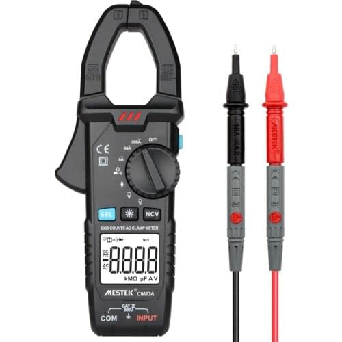 MESTEK 6000-10000 Counts true-rms 600A Digital clamp meter Non-contact Ac Voltage Detection Flashlight for Dark Area