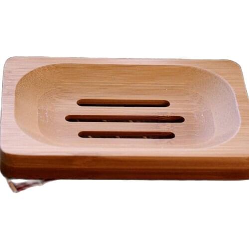 Home Natural Bamboo Solid Soap Dispenser Rectangular 1280
