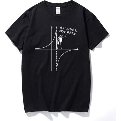 You Shall Not Pass Funny Math T-shirt Men Graphic T shirts 100% Cotton Casual Short Sleeve Tshirt Men Clothing Tops Euro Size