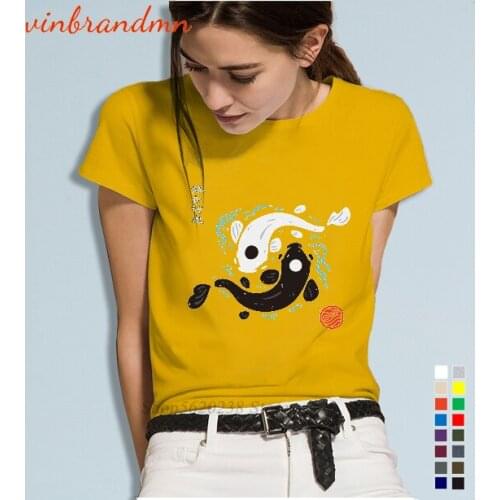 Japan style Yin-Yang Koi Fish T shirt For women Avatar the Last Airbender T-shirt 2020 New summer collection Tee Camiseta Mujer