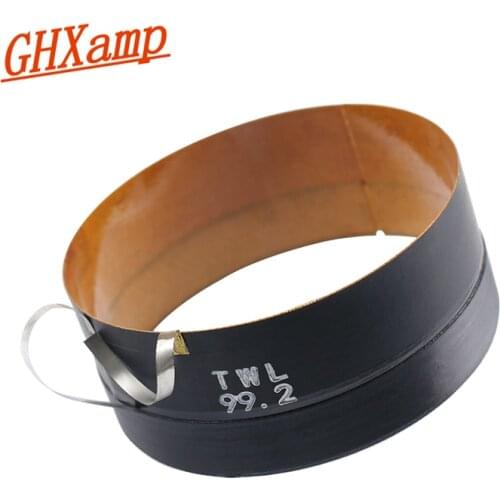 GHXAMP 1PCS 99.2MM imported glass fiber skeleton woofer voice coil speaker pure aluminum flat wire 100 core 1PCS