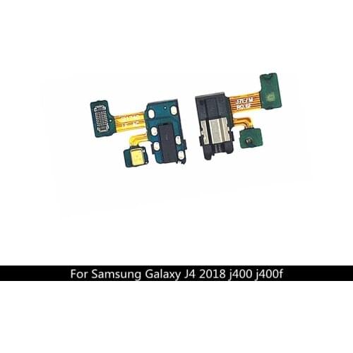 Earphone Jack Headphone Audio Microphone Flex Cable For Samsung Galaxy J4 2018 j400 j400f Audio jack Flex Replacement Parts