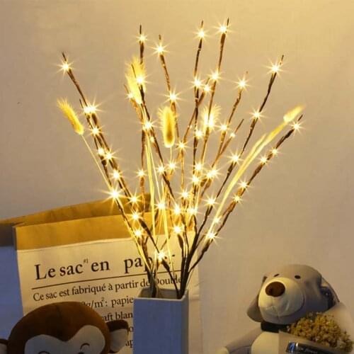 Simulation Tree Branch Warm Color Lights String Battery Powered LED Willow Lamp Indoor Birthday Christmas Decoration for Home