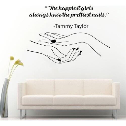 Art Manicure Wall Decoration Wall Window Decal Stickers Murals Art Wall Stickers Vinyl Removable FK-107