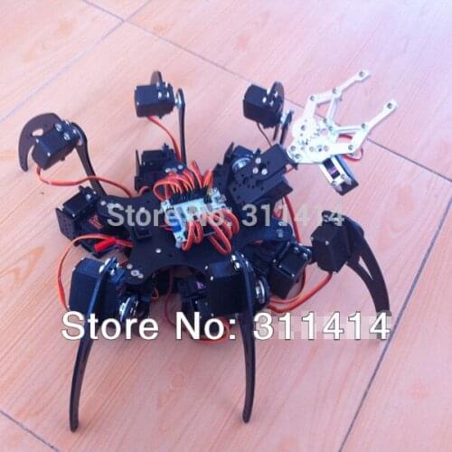 1set 20DOF Aluminium Hexapod Spider Six 3DOF Legs Robot Frame Kit + Clamp Set Fully Compatible With Arduino Retail + Free Ship