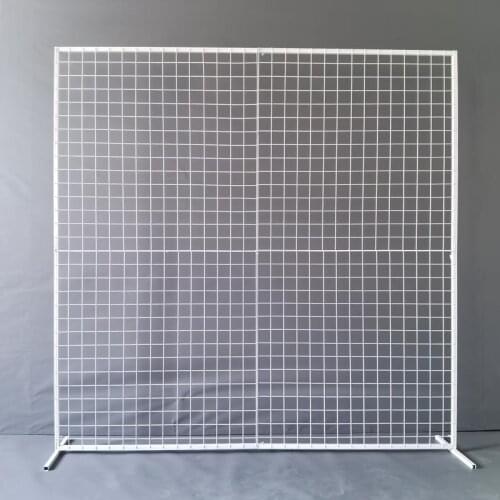 Square Wedding Wrought Iron Grid Arch Screen Frame Artificial Flower Shelf Party Stage Backdrop Decoration Flower Stand