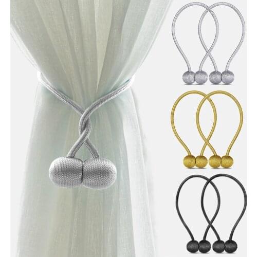 Magnetic Ball New Pearl Curtain Simple Tie Rope Accessory backs Buckle Clips Hook Holder Home Decor Rods Accessories Backs Hold