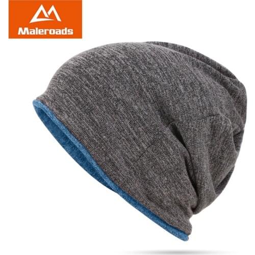 Maleroads Winter Windproof Running Caps Warm Scarf Beanie Skull Hat Outdoor Sport Cycling Skiing Jogging Cap For Men Women 2020