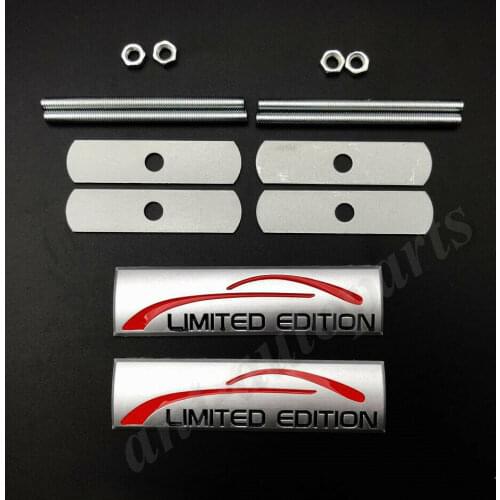 2pcs Metal Chrome Limited Edition Auto Front Grille Emblem Badge Sport Luxury