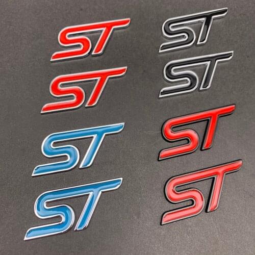 2x 3D Metal Car Styling ST Sticker Badge Sport Emblem Decal Accessories For Focus Fiesta Mondeo
