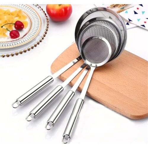Multi-functional Filter Spoon Stainless Steel Fine Mesh Wire Oil Skimmer Strainer Fried Food Net Kitchen Gadgets Cook Tools