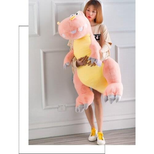 Stuffed toy large 110cm pink dinosaur plush toy fillings soft doll sleeping pillow,birthday gift h0225