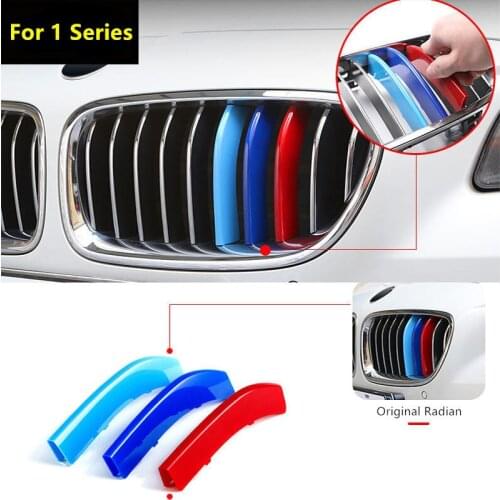 Car Front Grille Trim Strips Cover for BMW 1 Series F20 F21 M Power Performance Grill Strikes Accessories