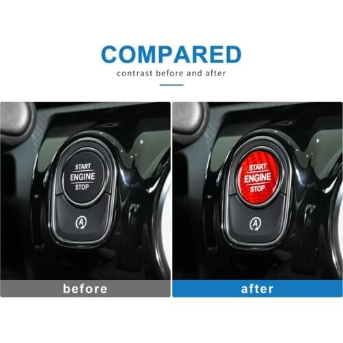 Carbon Fiber Engine Start Button Sticker For Benz W177 Glb X247 W247 Gle W167 Gls X167 W464 Cla C118 Amg