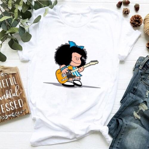 PAZ Mafalda or QUIERO Cafe Printed Women 2021 New T shirts Harajuku Female TShirts Clothing Camisas Mujer girls tops tee shirt