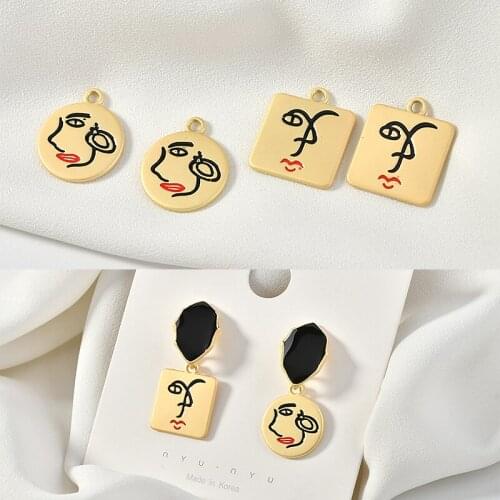 New 30pcs/lot geometry round/square shape alloy floating locket charms diy jewelry earrings/necklace accessory