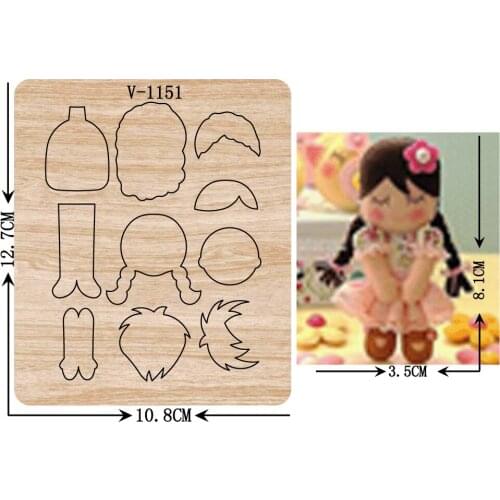 New girl wooden dies cutting dies for scrapbooking /Multiple sizes /V-1151
