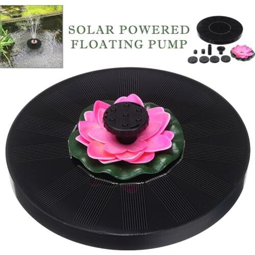 Floating Solar Fountain Garden Waterfall Fountain Pool Pond Bird Bath Solar Panel Powered Fountain Lotus Water Pump Garden Decor