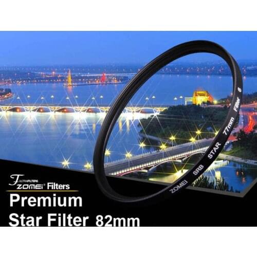 Premium Original Zomei 82mm Professional Star Filter 6 Line Point 6PT for Canon Eos Nikon Sony Pentax Olympus DSLR Camera Lens