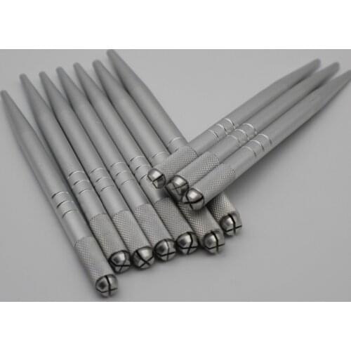 50 Pcs Aluminum Alloy Professional Manual Eyebrow Tattoo Pen Permanent Makeup Microblading Pen 3D eyebrow tattoo embroidery
