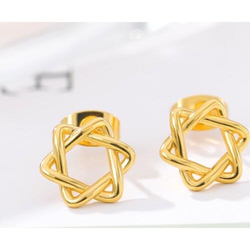 Hexagon Star Earings Fashion Jewelry Women Gifts