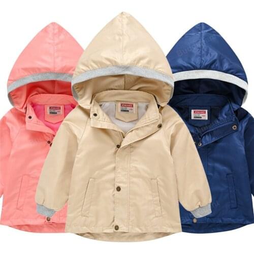 Child Girl Clothing Toddler Boy Jacket Spring Autumn Clothes Kids Windbreaker Zipper Trench Coat for Girls Baby Outwear 2-7year