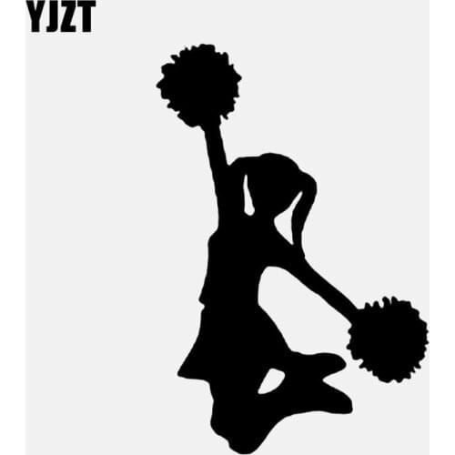 YJZT 10.2*15.4CM Cheerleader Ballet Sports Vinyl Decor Car Sticker Reflective Silhouette Personalized C12-1521
