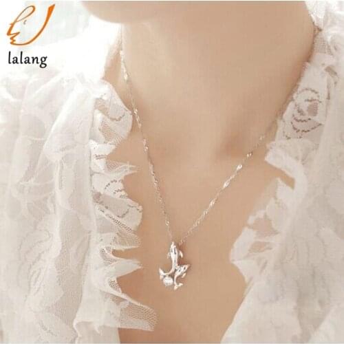 2020 Women New Fashion Cute Double Dolphin Rhinestone Short Chain Pendant Necklace Jewelry Ladies Clavicle Chain Jewelry