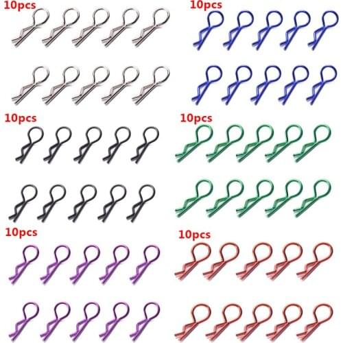 10pcs R Pin Shell for Redcat HPI HSP 1/10 1/12 1/16 RC Car Parts Stainless Steel Body Clips