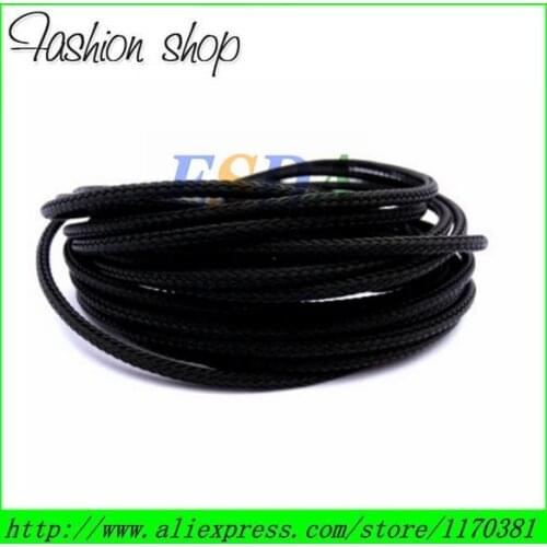 100M/Lot 3mm Black High density & Abrasion Resistant Expandable Braided cable Sleeving