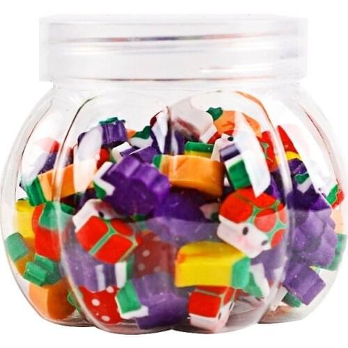 100 Pcs Delicious Fruit Cuisine Shape Rubber Eraser Student Study Material Stationery Child Learning Tool Chic Gifts