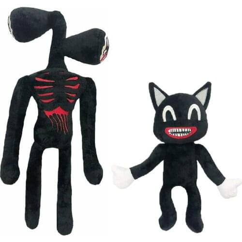 2Pcs/Lot Anime Siren Head Plush Toy Legends Of Horror Black Cat Stuffed Doll Juguetes Sirenhead Peluches Toys for Children Gifts