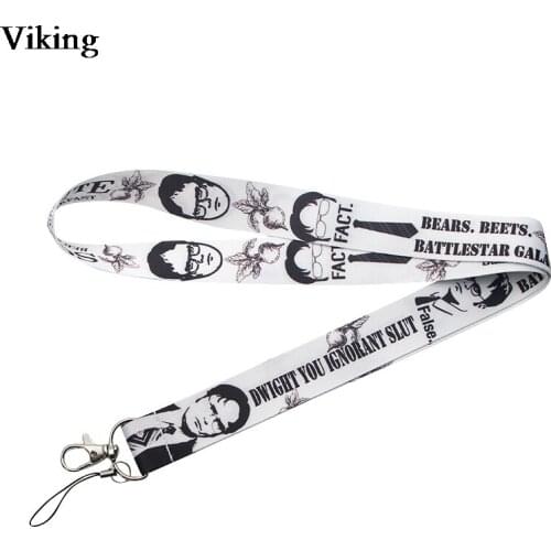 20pcs/set The Office TV Show Lanyards For Keys Phone Hang Rope Keychains USB badge Holder ID Card Smartphone Neck Strap G0273
