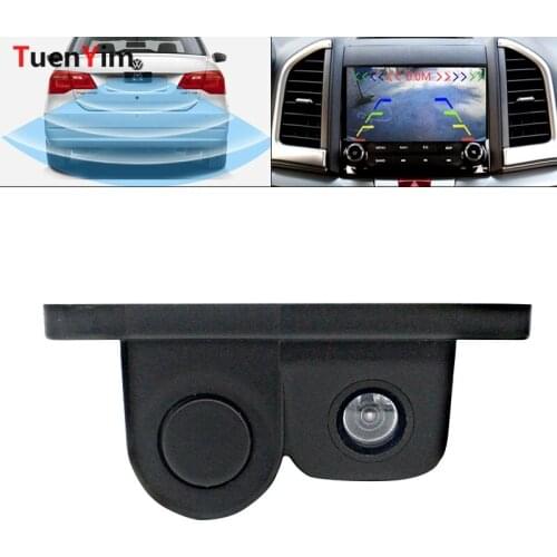 3in1 Sound Alarm Parking Assistant System Radar Detector Sensor Car Reverse Backup LED Rear View Camera Night Vision