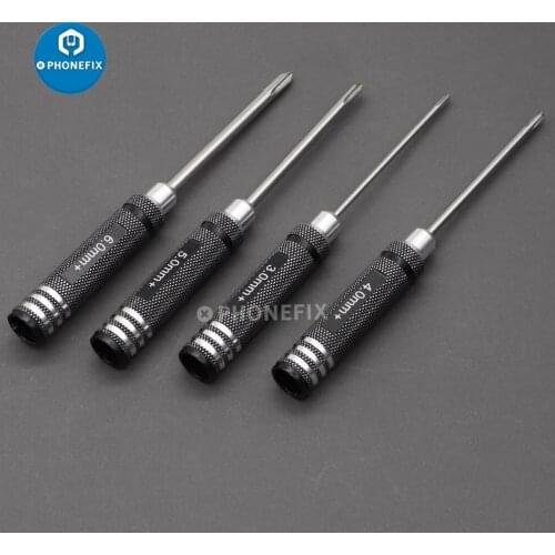 4Pcs Hexagon Head Screw Driver Hex Screwdriver Tools Set RC Helicopter Car Supplies 3/4/ 5/6.0mm Phillips Bits RC Repair Tool