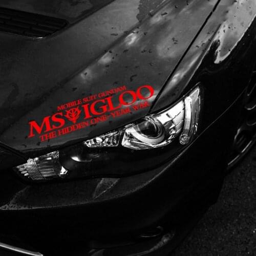 Auto Window Engine Hood Door Tail Decals for Classic Cartoon Anime Animation The HIDDEN ONE YEAR WAR MOBILE SUIT MSIGLOO