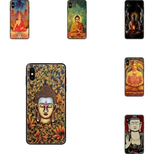 For Apple iPhone 11 12 Pro X XR XS MAX 5 5S 5C SE 6 6S 7 8 Plus Black Soft TPU Coque Case Capa Gautama Buddha Back Lovely cute