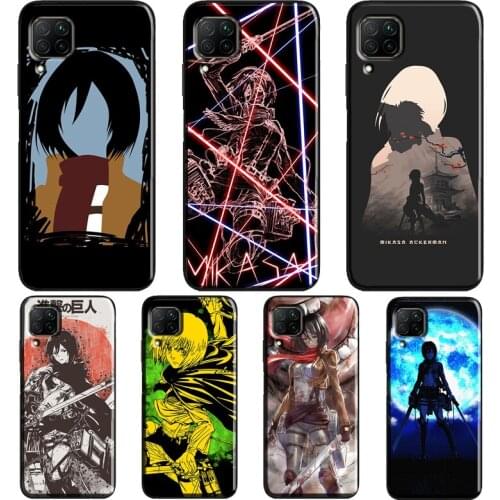 Mikasa Ackerman Attack on Titan Anime Case For Huawei P30 Pro P20 P40 Lite Mate 20 10 P Smart 2019 2021 Nova 5T Honor 8X 9X 10i