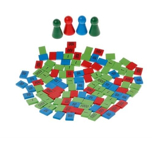 Montessori Wooden Stamps Game Math Toys Kid Children Early Teaching Toys Gift