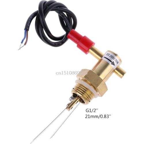 G1/2" Water Flow Switch DN15 Liquid Flowing Switch 70W Brass for Pump