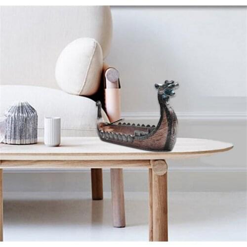 Dragon Boat Incense Stick Holder Burner Hand Carved Carving Censer Ornaments Retro Incense Burners Traditional Design