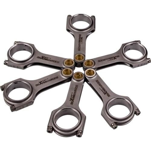 H-beam Connecting Rods for BMW M20 M20 B27 325e 2.7L 6cyl 130mm ARP2000 Bolts Conrod Floating Balanced Cranks Piston Pin TUV