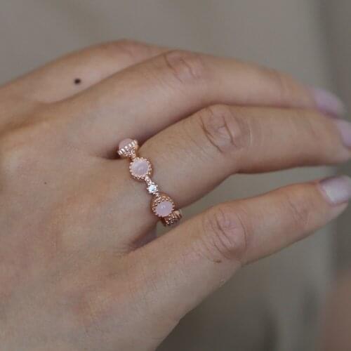 Classic eternity band Opal Ring New Arrival Style for Women Girl Modern Love Vintage Rings Fashion Anniversary Jewelry Gift