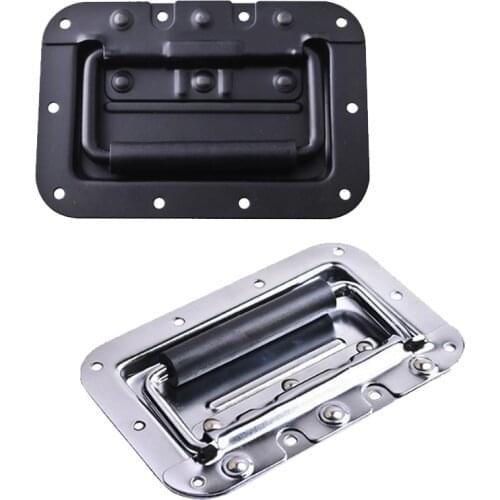 Hot House Furniture Cabinet Pulls Hardware Spring Loaded Steel Recessed Handle With Padded Grip Case Chest Cabinet Speaker Box