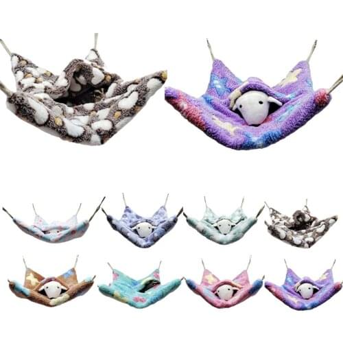 Small Animal Sleeping Bag Cage Hamster Mini Pet Bed Hammock Warm Winter Mat For Small Cat Dog House Rodent/Guinea Pig/Hedgehog