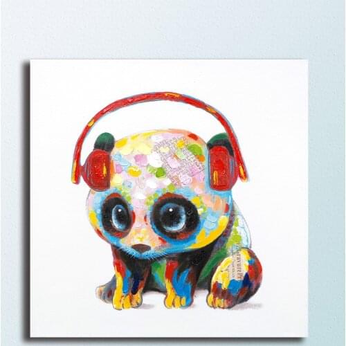 Fashion Oil Painting Panda-Beats Decoration Paiting Home Decor On Canvas Modern Wall Art Canvas Print Poster Canvas Painting