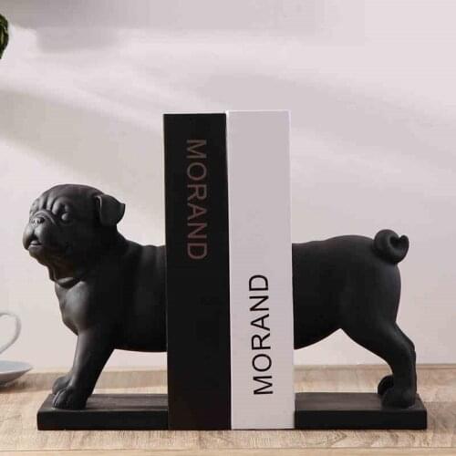 Pug Dog Dachshund Dog Sculpture Cute Animal Statue Book End Table Piece Home Decoration Accessories Nordic Style